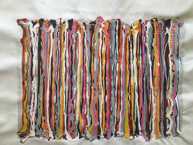 Abstract Acrylic painting by Sarah Mariam Yi Modern expression contemporary art