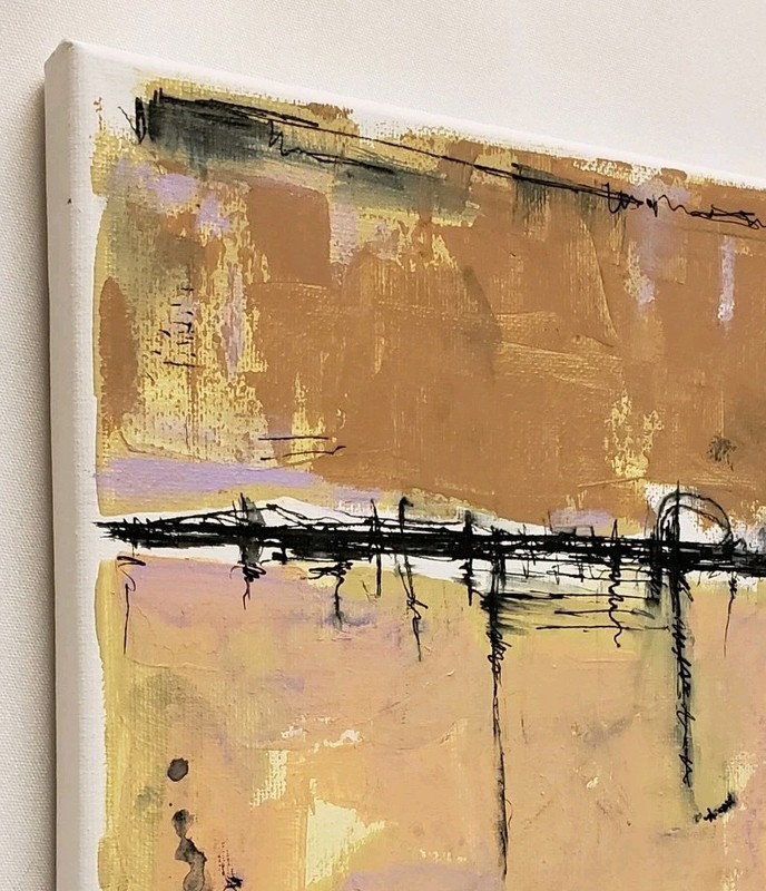 No.659 Original Abstract Modern Minimal Textured Painting By K.A.Davis gallery