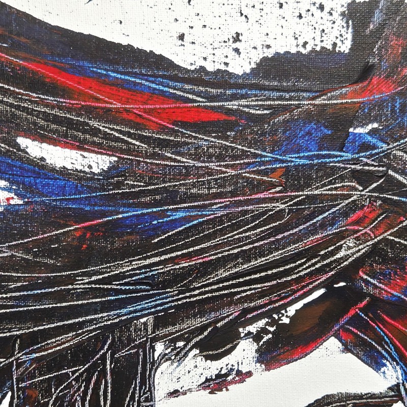 Original Abstract Painting Expressionist Magdalena Halikotic 22 X 18 gallery