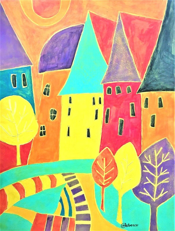 ORIGINAL PAINTING MODERN CONTEMPORARY ART PAINTING WALL ARTWORK DECOR 24″ #A206