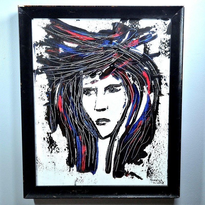 Original Abstract Painting Expressionist Magdalena Halikotic 22 X 18