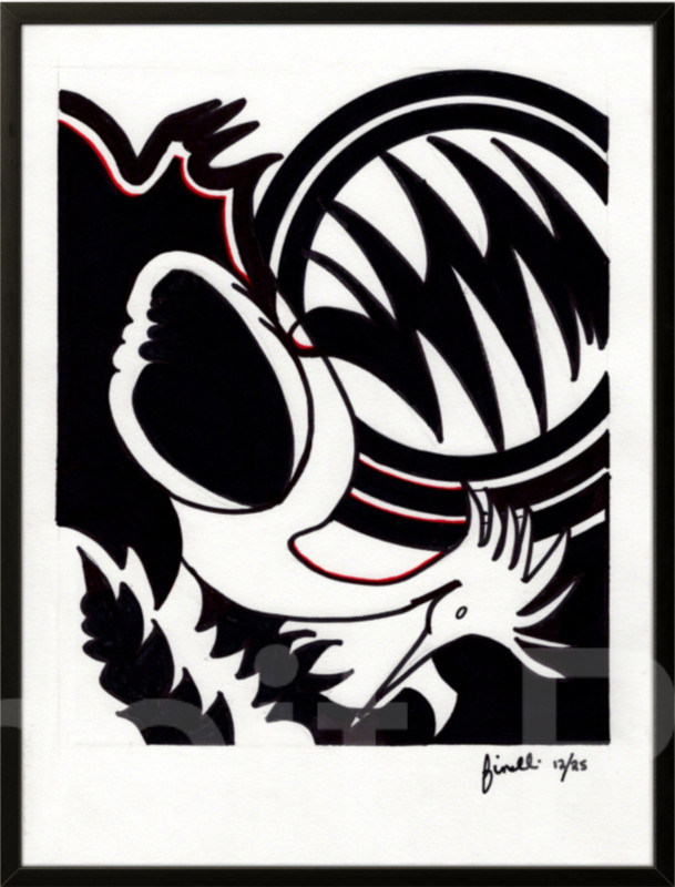 FINELLI ORIGINAL Ink/Paper 9×12 Modern Art Collectible Interior Design COA G6P