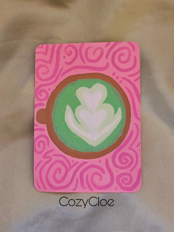 Matcha Mood | Cozy Café Series | Original Matcha ACEO by CozyCloe