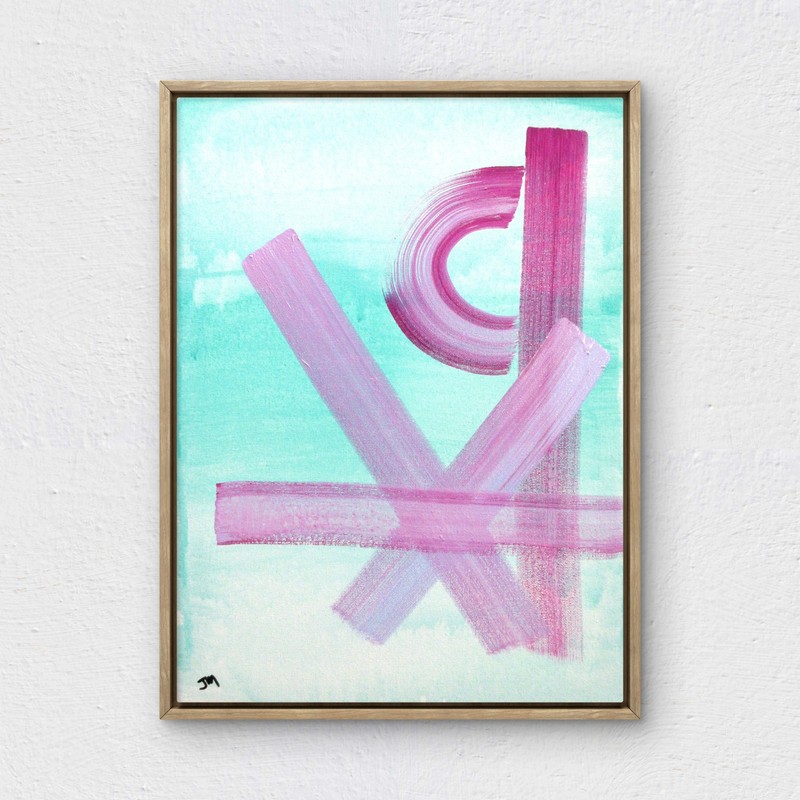 RiverRunArt Original Abstract 12×16 Canvas Acrylic Bedroom Wall Art Painting