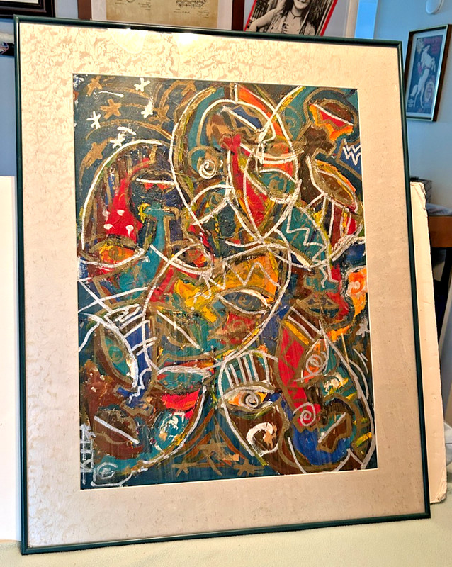 » 7 Masks of God» painting by Jeffrey Glenn Reese, 23″ X 17″, 1/5/1998