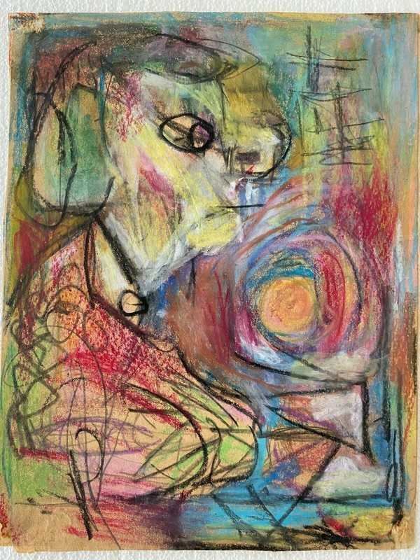 Juan David. Painting. Untitled, 1970. Mixed media on paper. Original art. gallery