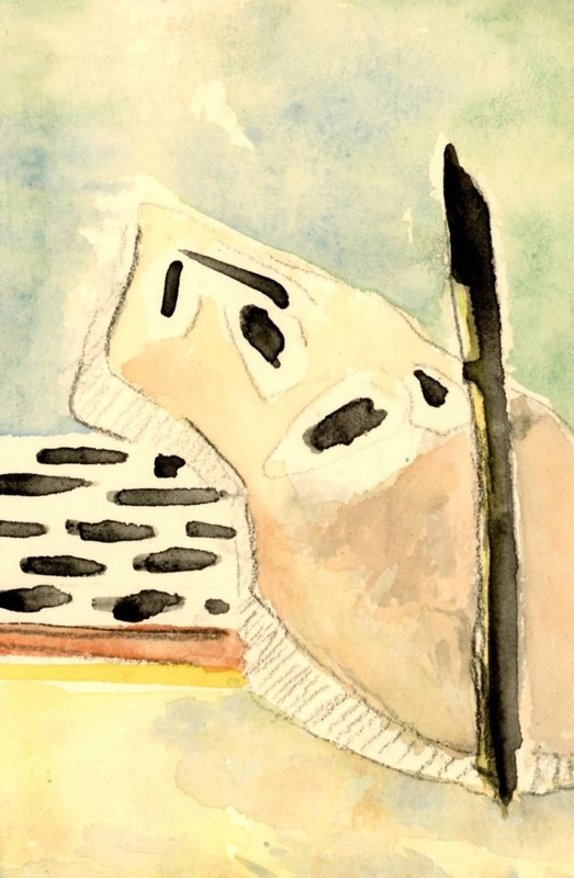 Marion Westerhof Landscape Abstract Gallery Gleditsch Berlin Signed Watercolor