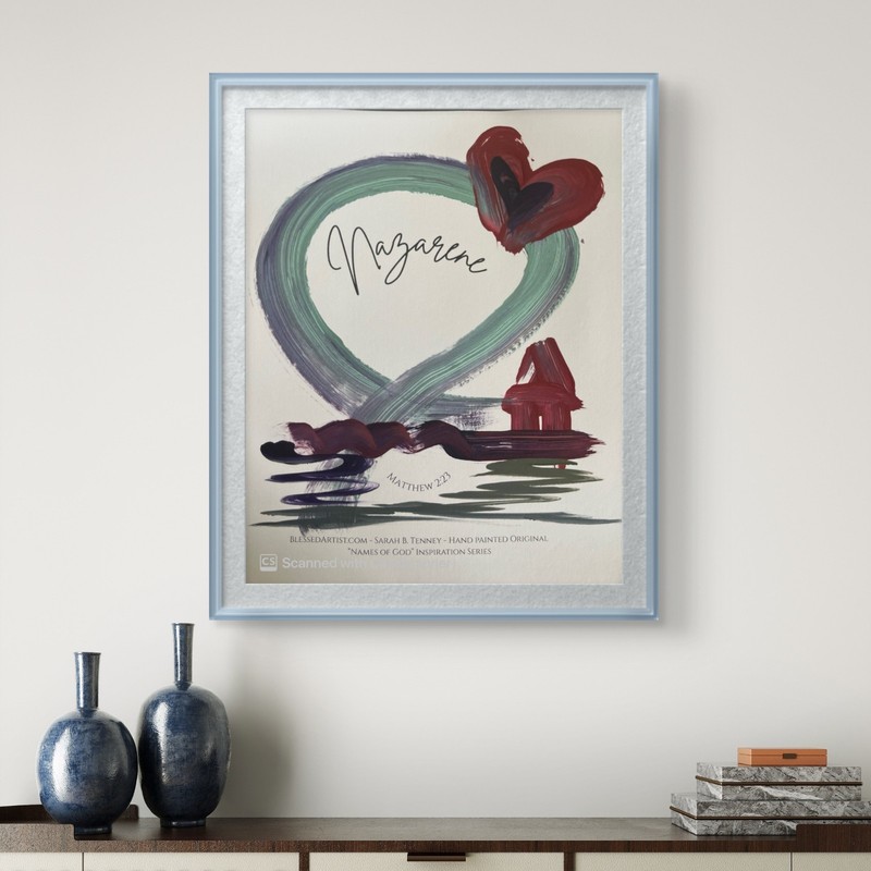 BLESSED#1084 Names of God Art Series 8x10 Original Paper Chirstian Abstract gallery