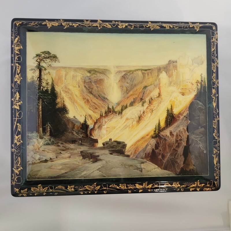 Soviet painted «the Grand Canyon of the Yellowstone» Laquered Box Thomas More