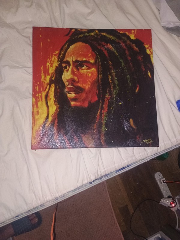Limited Edition Signed By Stephen Fishwick Bob Marley Picture Called Smoke gallery