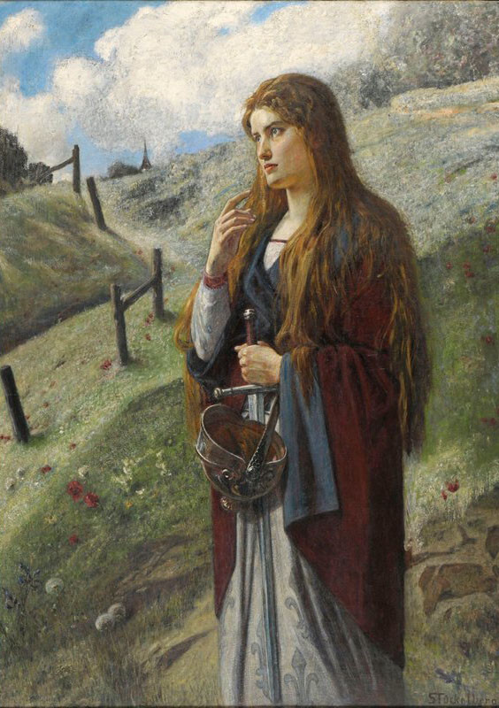 stunning oil painting handpainted on canvas-Joan of Arc