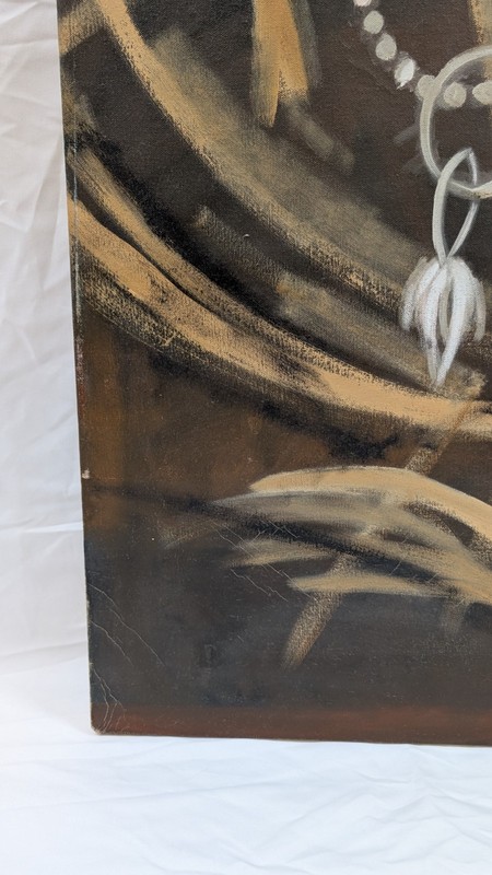 LOVE FOR SHIVA expressionist abstract painting by NICOLE COHEN 1997 NYC gallery