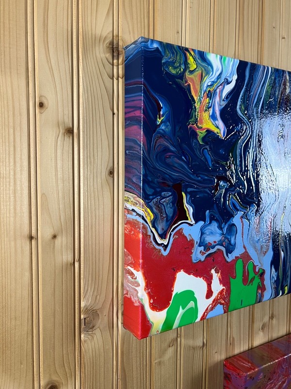 ART Original Abstract Acrylic Painting on stretched canvas 12x24 inches *signed gallery