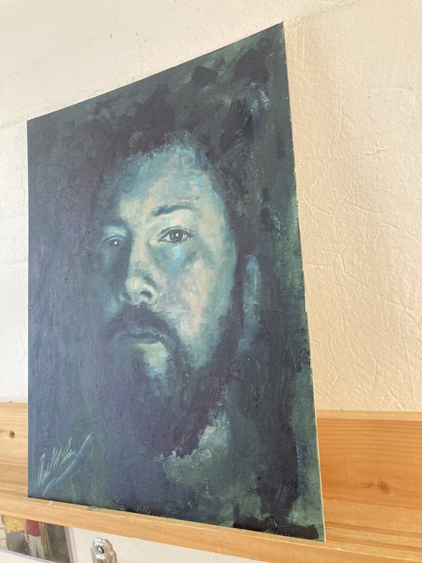 “In Darkness” Portrait Study Original Oil Painting Art By Daniel W Green gallery
