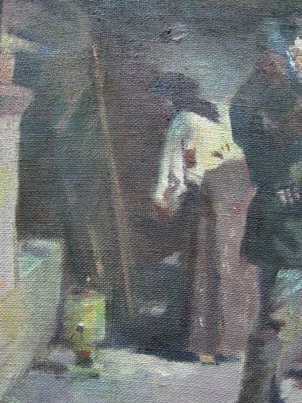 Oil painting Conversation Socialist Realism Ukraine gallery