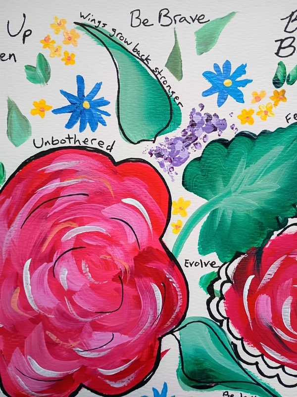 Petals Up Queen 9x12 Thick Watercolor Paper Original Art Abstract Expressionism gallery