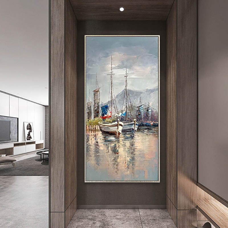 Hand-Painted Oil Painting Mediterranean Landscape Oil Painting On Canvas Large gallery