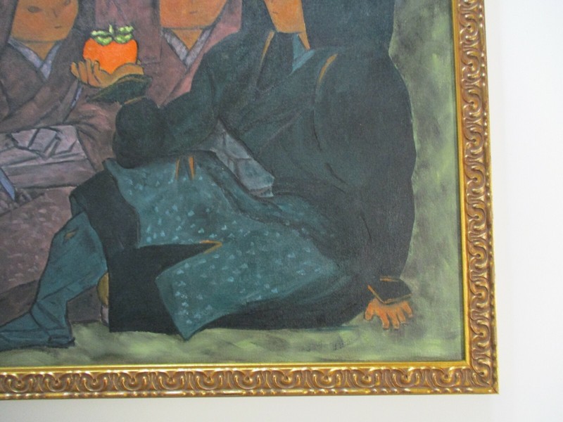 PAINTING IN THE MANNER OF JEAN CHARLOT UNSIGNED MYSTERY MODERNISM MID CENTURY gallery