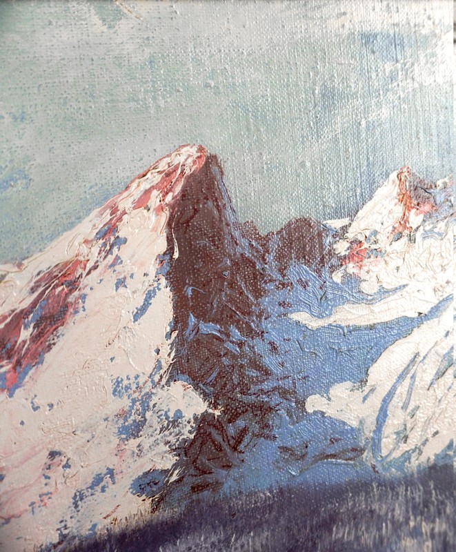 Winter's Snowy Tatra Mountains with Pines and Stream by Laszlo Neogrady gallery