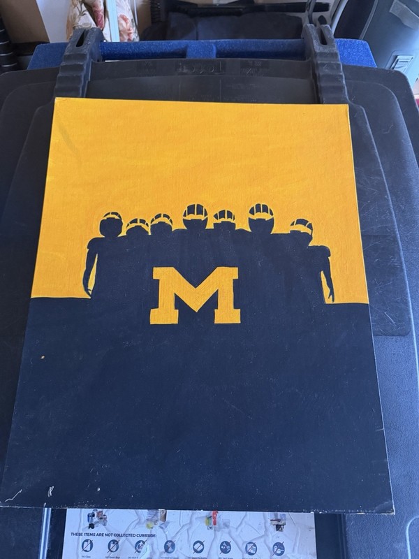 Michigan Football Handmade Painting Original Art