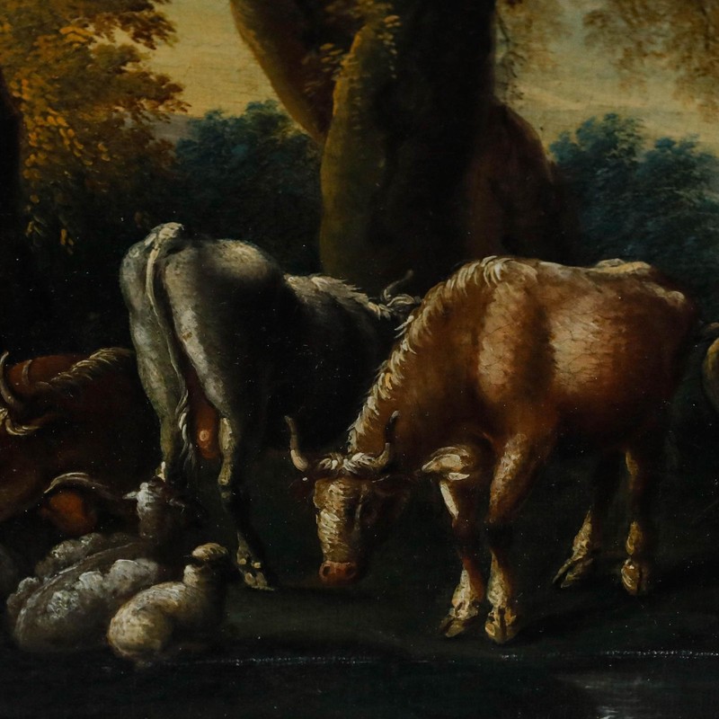 c.1700 Oil - At the Watering Place gallery