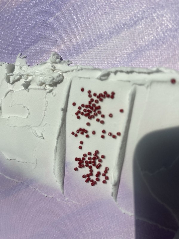 Original Abstract Art on Canvas “Art Of Gemstones”With Natural Garnet Gem 5.66ct gallery