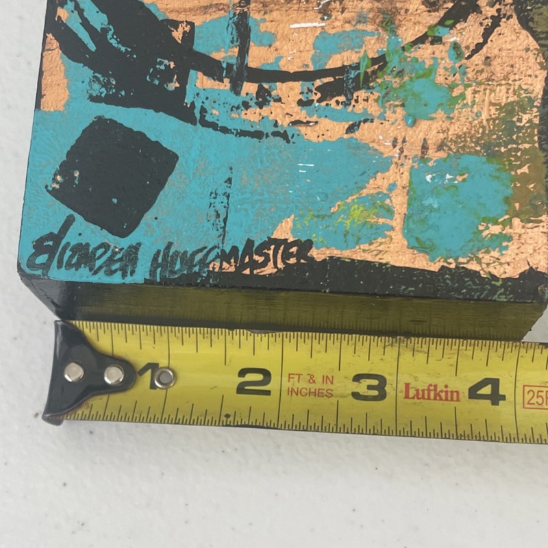 Elizabeth Huffmaster Signed Original Acrylic Abstract Painting on Wood, Small gallery