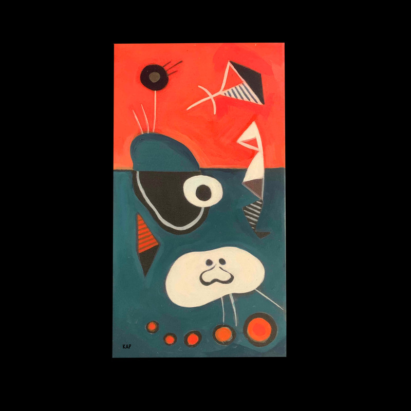 A Fusion of Styles Original acrylic painting on canvas FREE SHIPPING 8″ x 16″