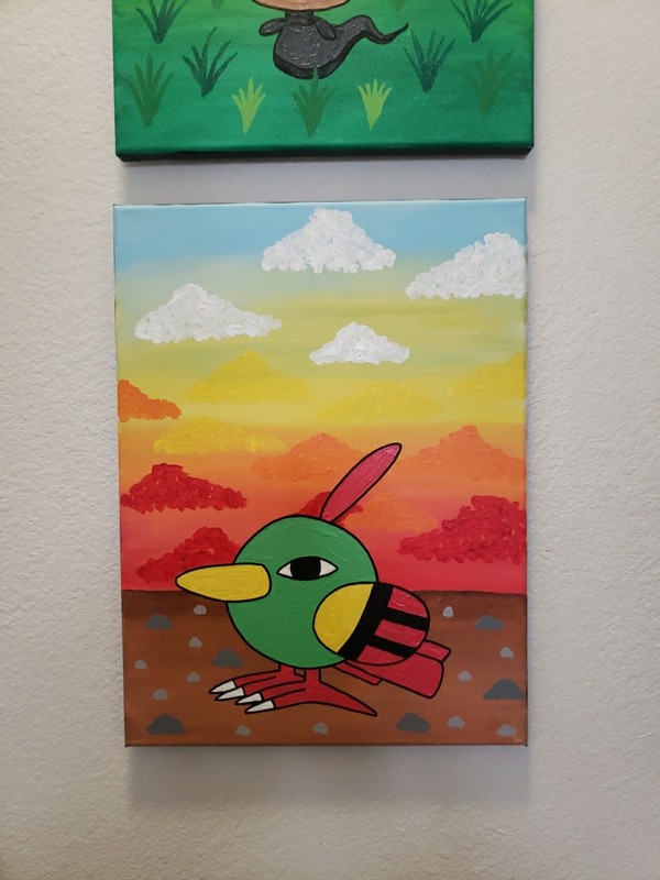Pokemon Landscape Painting Natu