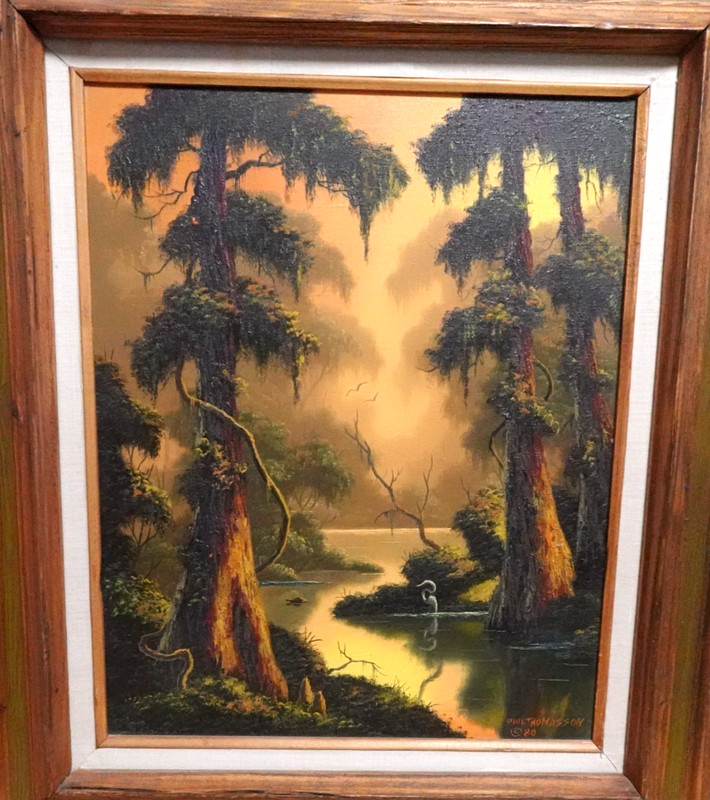 PHIL THOMASSON "CYPRESS COVE" NEW ORLEAN LOUISIANA SWAMP LANDSCAPE PAINTING gallery