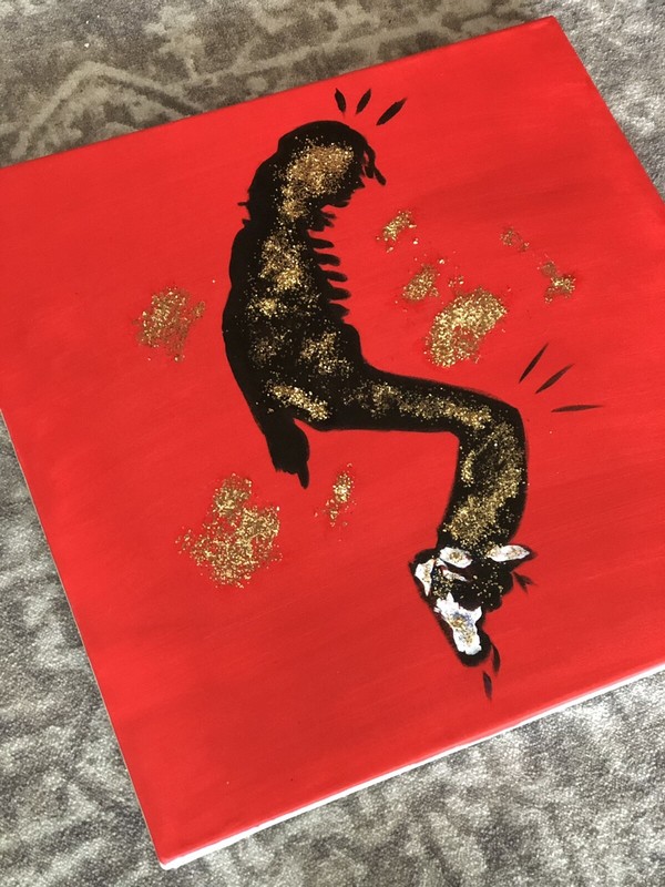Monopoly Painting “Michael Jackson” Alec Monopoy Style By STREETS COA 19.5” gallery