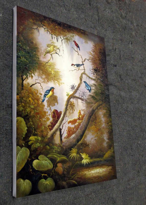 24x36 inches Bird stretched Oil Painting Canvas Handmade Art Wall Decor moder004 gallery