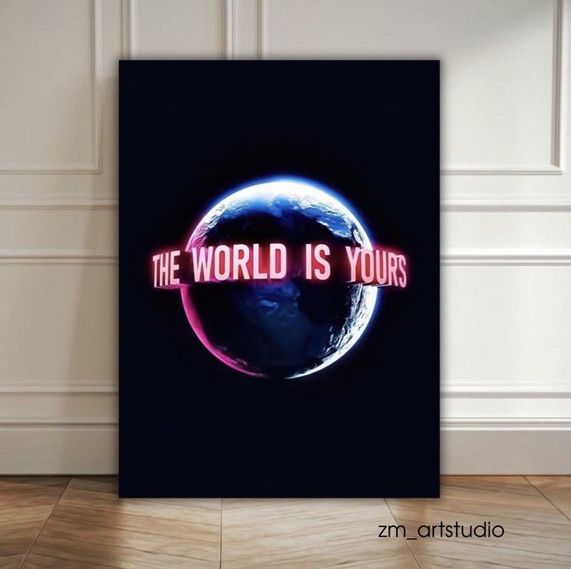 Painting The World is Yours ,Scarface,Montana Scarface Art,Epic Scene,Scarface