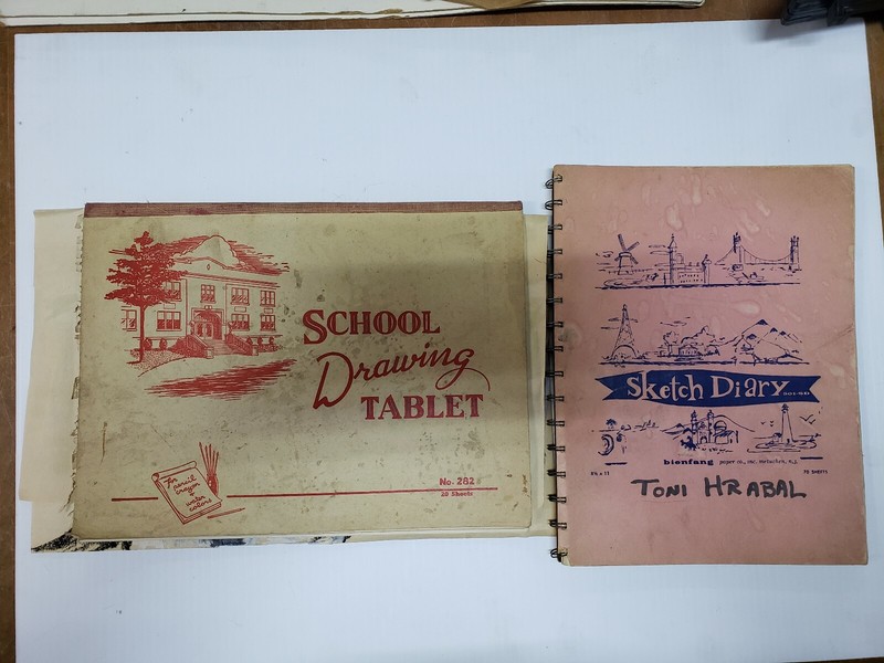 2 SKETCHBOOKS by»TONI HRABAL 1960’S FROM NEW HAVEN ,CONNECITUT (FC2-1-K)