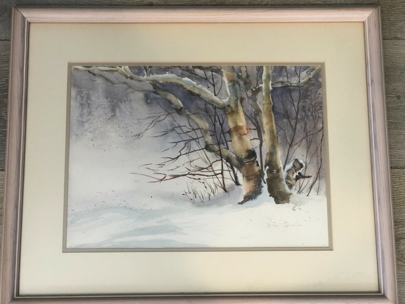 Grace Zemlin Original Watercolor Painting Landscape, 14 1/2″ x 10 1/2″ (Image)