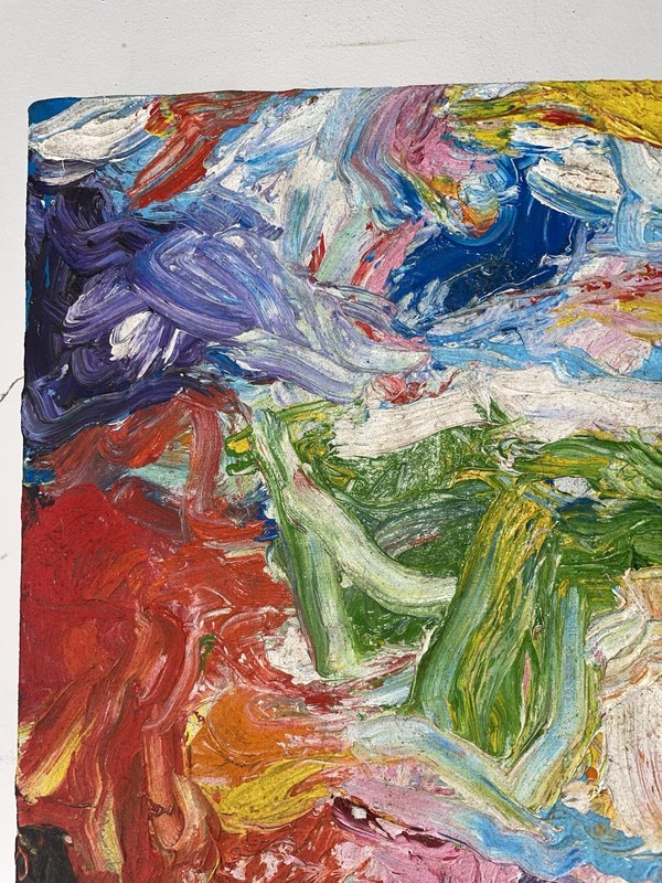 Original Oil Painting Thick Textured 14x11” Signed Barbara J Koivisto. 90s NYC gallery
