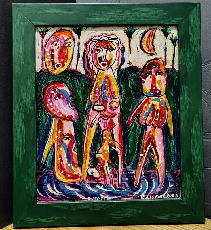 Manuel Mendive Style Balseiro Cuban Art Cuba Painting