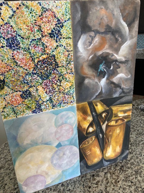 Colorado Artist one-of-a-kind work on canvas (4 scenes) – unique and large scale