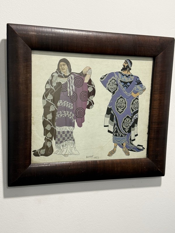 LEON BAKST – PHÈDRE & THÉSÉE ORIGINAL ART 1923
