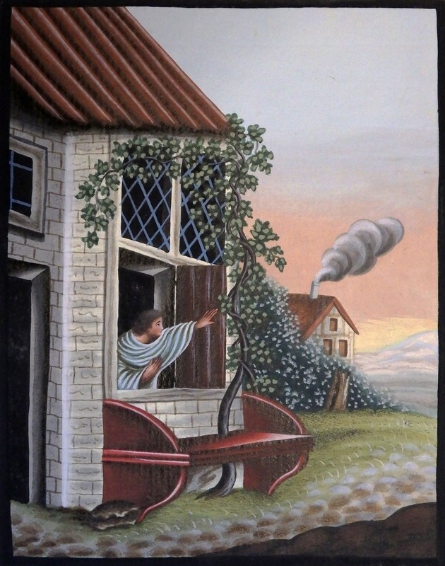 QUODLIBET trompe-l’œil CHRISTIAN GOTTLOB WINTERSCHMIDT NAIVE PAINTING FARMER 18th CENTURY gallery