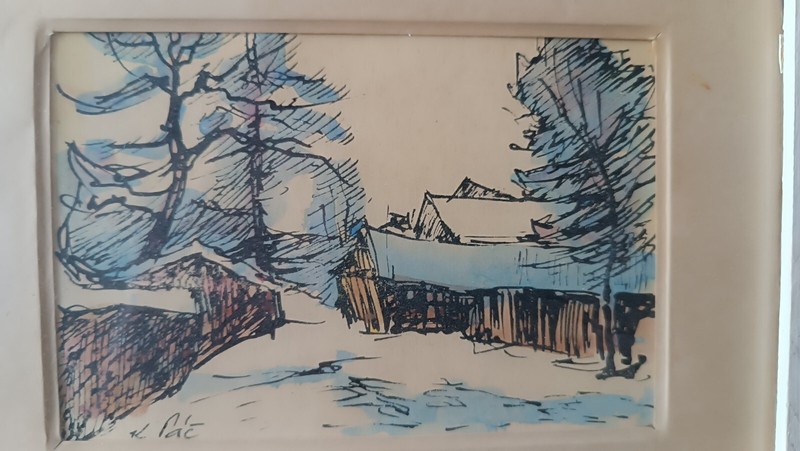 Old antique Czechoslovakia painting Karel Páč gallery