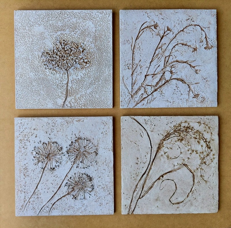 Set of 4 Paintings 7.87×7.87×0.3 In / 20x20x0.8 cm / Set of 4 Texture Art
