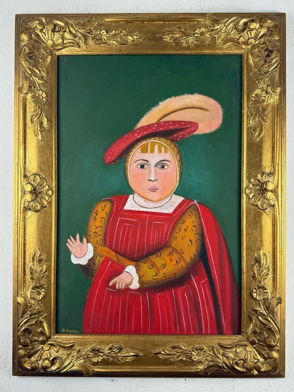 Fernando Botero (Handmade) Oil On Canvas Painting signed and stamped