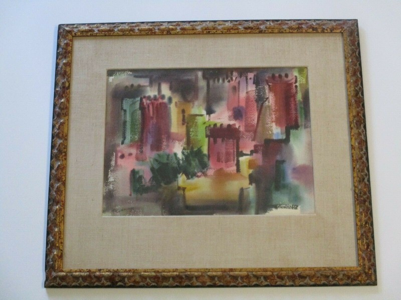 CUMMINGS MID CENTURY REGIONALISM PAINTING AMERICAN MODERNIST EXPRESSIONIST CITY