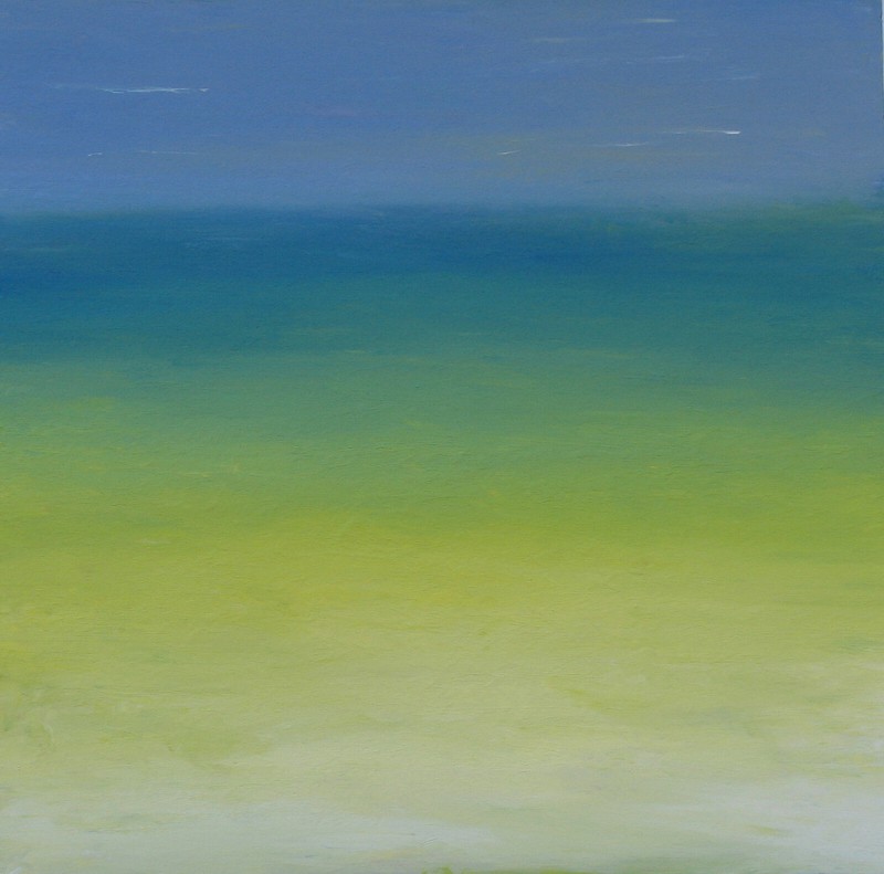 Signed original painting ‘BEACH DAY’ 30″ x 30″ Contemporary Landscape