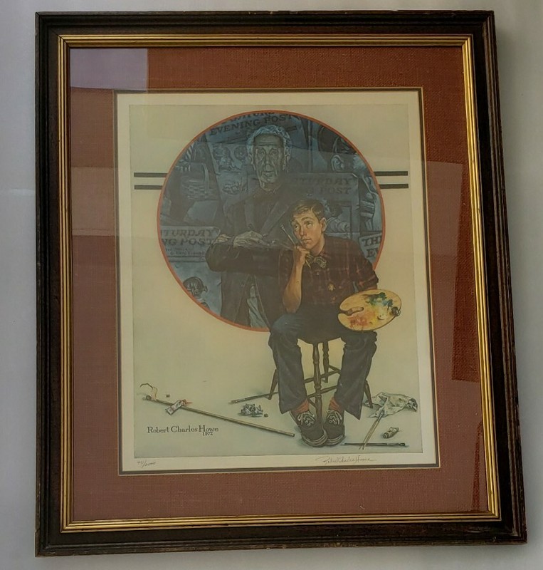 Hand Signed ROBERT CHARLES HOWE 431/2000 Norman Rockwell Saturday Evening Post gallery