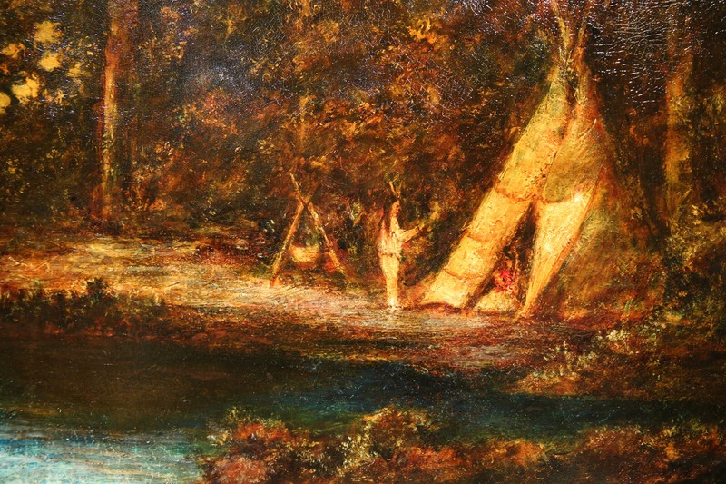 19th Century Native American Landscape with Lake Magnificent Sunset gallery