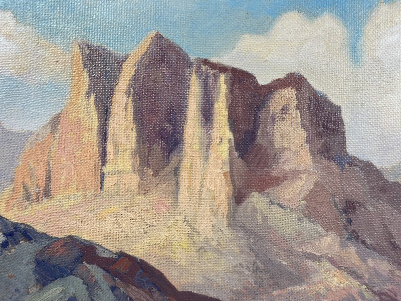 GODFREY VESELY PLEIN AIR IMPRESSIONIST ARIZONA DESERT LANDSCAPE OIL PAINTING gallery