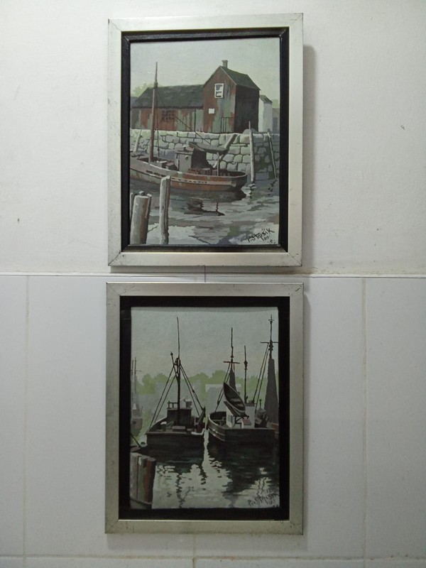 Paul STRISIK (1923 – 1995) – Two Oil painting / Signed / Contemporary American M
