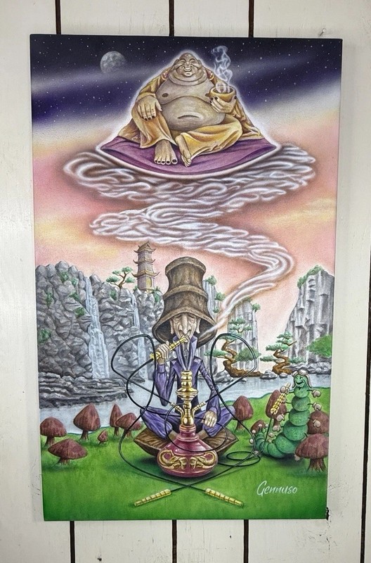 “Hookah Daydream” 22×36 Inch Original Painting